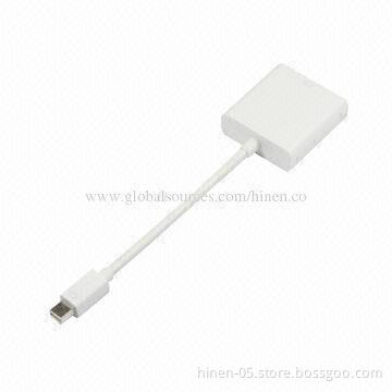 Mini DisplayPort to DVI Adapter, Supports DVI Highest Video Resolution 1080p